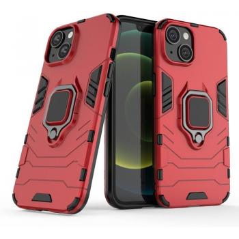 Funda Magnética Con Anillo Para Móvil Apple Iphone 14 Rojo - Carcasa Magnética con Anillo, Imán Antigolpes, Resistente, Rígida Dura, Tecnología de Absorción de Golpes,