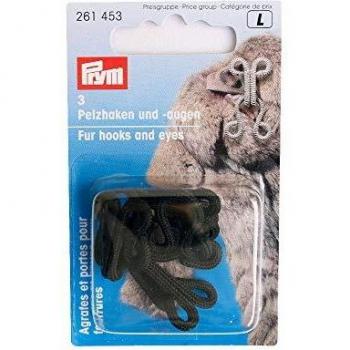 Prym Ganchos Y Ojos, Plastic, Negro, 3 Piezas, 3