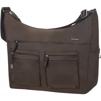 Samsonite Move 2.0 Should. Bag L + 2 Pock. Bolso Bandolera, 10.8 Litros, Color Marrón Oscuro