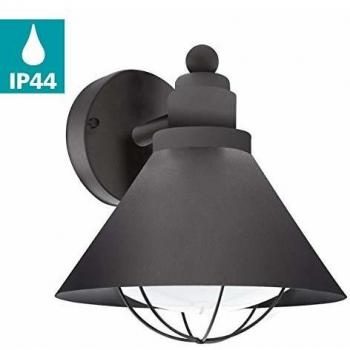 Farola de Pared para Jardín Eglo Barrosela E27 Negra