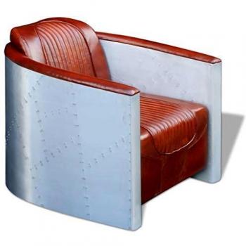 vidaXL Sillón de Cuero Auténtico de Cabra Marrón Claro Asiento Sofá de Salón