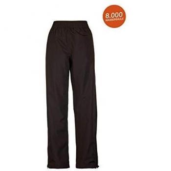 Killtec Tira Women's Waterproof Rain Pants with Zippered Legs, Breathable and Windproof, Size 44, Black