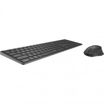 Set de Teclado y Ratón Inalámbrico Multimodo Rapoo 9800M, Diseño Ultrafino, Conexión Bluetooth y 2.4 GHz, DPI 1600, Layout QWERTY Alem