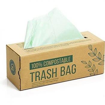 Green Maker 50 Bolsas Compost Liners Bolsas para residuos de Cocina de 30L Bolsas 100% biodegradables Hechas de almidón de maíz con Certificación EN13432