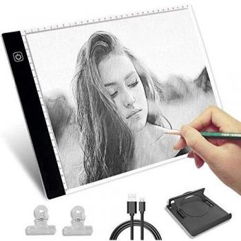Mesa de Luz de Dibujo, HNSHAG LED A4 Tableta de Luz, Tablero de Trazado Brillo Ajustable, Light Pad para Artistas, Bocetos, Animación, Diseño, X-Ray