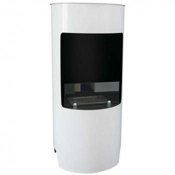 Chimenea Bioetanol Cortina Blanca Ruby - Modelo Ruby, Sistema Tecnoair, Diseño moderno, Ecológica, Sin humo ni cenizas, Fácil instalación, Ideal para interiores y exteriores