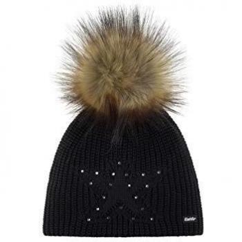 Eisbär Chantal Lux Crystal - Gorro para Mujer, Mujer, Gorro, 80006, Negro/AF marrón Claro, Talla única