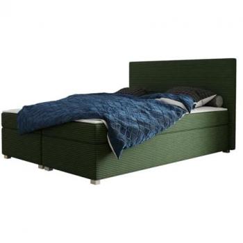 Cama Continental Memphis 137 Doble Verde 160x200 con Tapiz y Somieres - Dimensiones 165x207x107cm