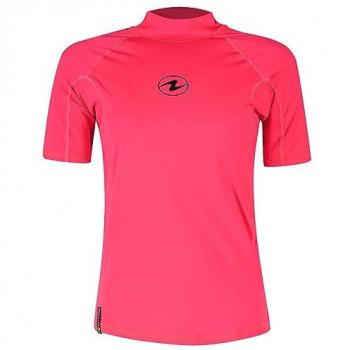Aqualung Rashguard Sf Manga Corta Mujer - Camiseta de surf, manga corta, tejido ligero y transpirable, protección UV, ajuste cómodo, diseño femenino