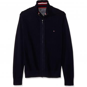 Tommy Hilfiger Adrien Z-Thru Cf, Chaqueta Punto para Hombre, Azul
