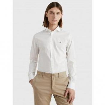 Camisa Tommy Hilfiger Core TH Flex de popelín blanco