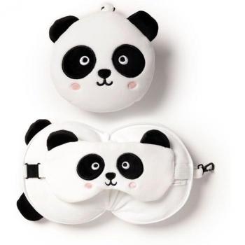 Almohada de viaje 2 en 1 con antifaz Oso Panda Adoramals