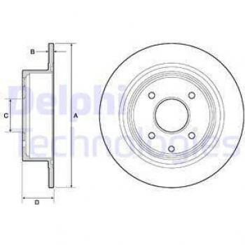 Disco de freno DELPHI BG4666C