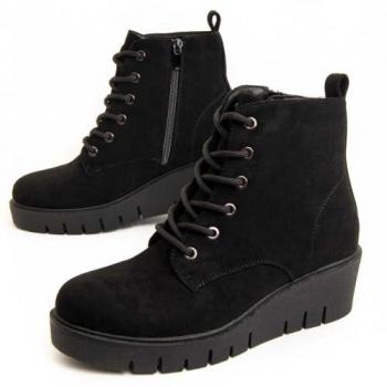 Botín De Cuña Para Mujer Montevita Bottivita55 95800 Negro Talla: 38
