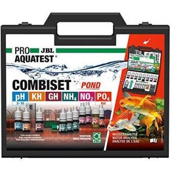 JBL PROAQUATEST COMBISET Pond - Maletín de Prueba de Agua con 6 Pruebas y Accesorios para estanques Koi y jardín