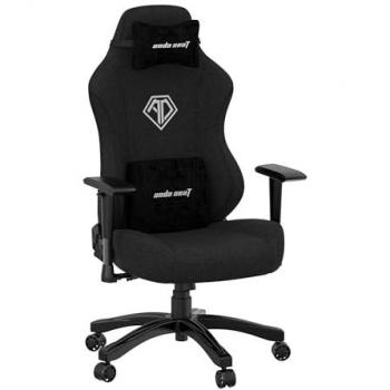 Anda Seat Phantom 3 Gaming Chair - Ergonomic Office Desk Chair, Reclining Video Game Gamer Chair, Neck & Lumbar Back Support, Large Premium Black Fabric Gaming Chair for Adults