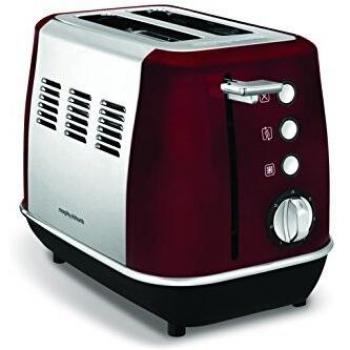 Tostador Evoke Rojo 850W 2 Rebanadas con Botones Giratorios