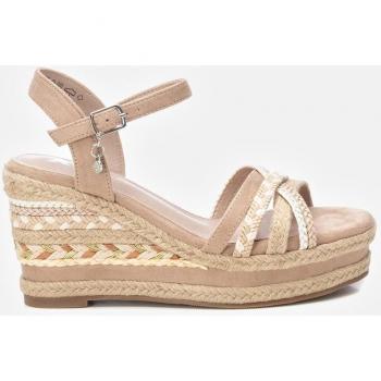 Sandalias de cuña de mujer con hebilla y detalle de yute