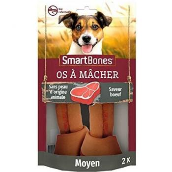 SmartBones Medium Beef Chew Bones for Dogs - Rawhide-Free, 2-Pack
