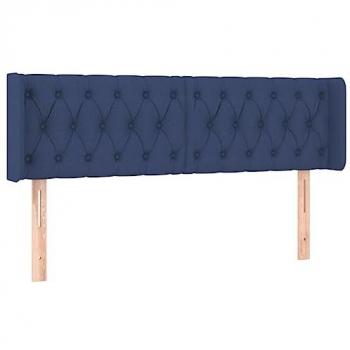 Cabecero tapizado con LED azul 147x16x78/88 cm