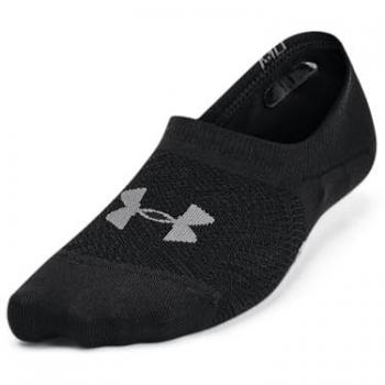 Calcetines deportivos invisibles Under Armour Breathe Lite para mujer, transpirables y cómodos, paquete de 3 pares en colores negro y blanco/gris