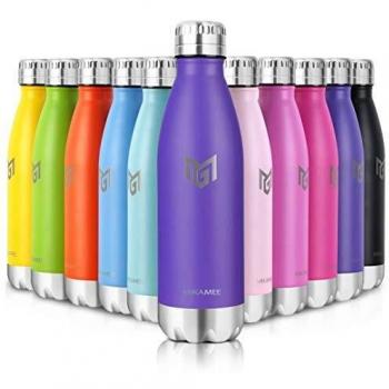 MIKAMEE Botella de Agua Acero Inoxidable 350/500/650/750ml | Aislamiento de Vacío de Doble Pared airBottle | sin bpa Botella termica | Mantiene 24h frías/12h Calientes | para Niños, Deporte, Oficina