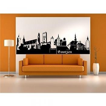'pared adhesivo - Diseño tzen Ciudad del leckersten Mostaza en 4 Tamaños y 47 felpudos Colores Transparente, plástico, 056 - lichtblau, 1,20 x 0,41 m