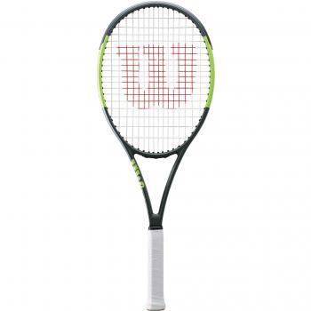 Wilson Raqueta de tenis unisex, Para juego de ataque en la línea de fondo, Para jugadores intermedios y expertos, Blade Team 99, Medida 3, Negro/ Verde, WRT73860U3