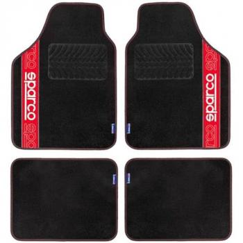Alfombra F510 Negra/Roja Moqueta Sparco