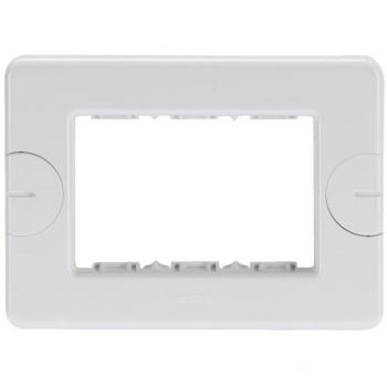 Placa Gewiss sistema blanca autoportante 3 puestos GW24003