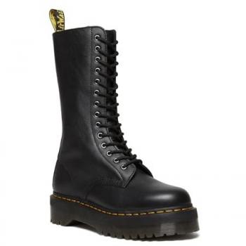 Dr. Martens 1B99 Quad Leather Lace-Up Mid Calf Boots in Black, Size: 38 EU / W5 UK / 8 US