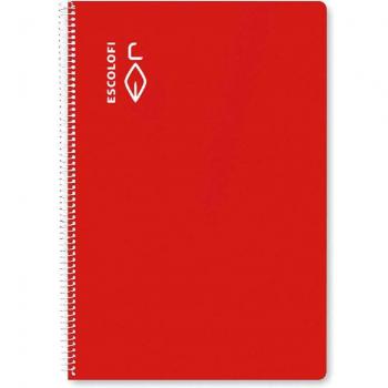 Cuaderno espiral A4 40H 70GR 4X4 MG ROJO