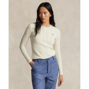 Polo Ralph Lauren Women's Ecru Cable Knit Sweater, Size S