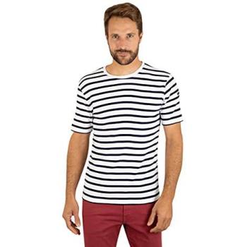 Armor-Lux Men's Morgat Striped T-Shirt, Multicolour (White/Ship 400), Size: XX-Large