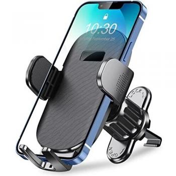 Cocoda Soporte Móvil Coche, 360° Rotación Soporte Movil Coche Universal Ajustable con Clip de Gancho Mejorado para Rejilla del Aire Ventilación, Sujeta Movil Coche Compatible con iPhone Samsung y Más