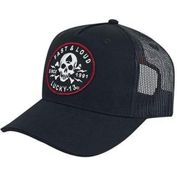 Lucky 13 Unisex Trucker Cap Fast and Loud, Farbe:Black, Größe:One Size
