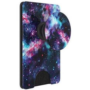 Soporte PopSocket Multicolor para Teléfono Móvil/Smartphone con Función de Wallet Galáctica Nebulosa