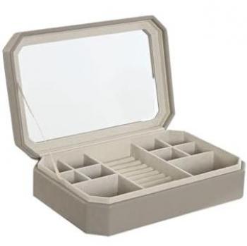 Caja-Joyero Home ESPRIT Beige Cristal 30 x 21 x 6 cm