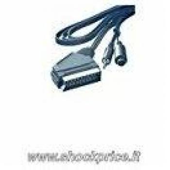 Cable de Audio y Video Gembird 5m SCART (21-pin) a S-Video (4-pin) + 3.5mm M/M Negro