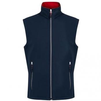 Regatta Professional Men's 3XL Water-Repellent Softshell Bodywarmer with Fleece Lining in Navy/Classic Red