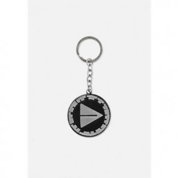 Llavero de Metal Horizon Forbidden West con Logo Focus, Negro/Plateado