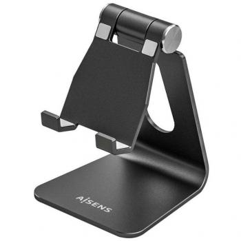 Aisens Soporte de Sobremesa Tamaño M Ajustable con 1 Pivote para Smartphone/Tablet hasta 8 - Negro (MS1PM-084)