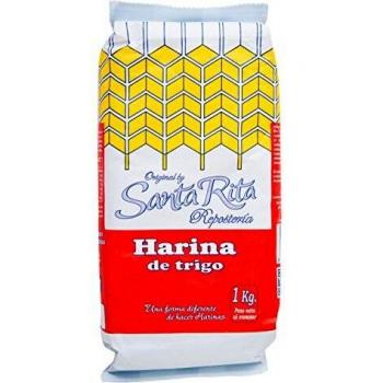 Santa Rita Harina de Trigo de Repostería - 12 Paquetes de 1000 gr - Total: 12000 gr