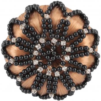 Horka Red para moño de mujer de lujo de perlas Strass Stones accesorios de competición