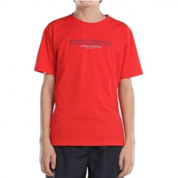 John Smith | Camiseta de Manga Corta Niño John Smith Efebo Rojo