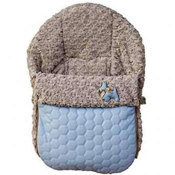 Saco de capazo grupo 0 Rosy Fuentes en celeste camel