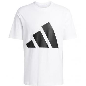 Camiseta Adidas Essentials Logo Grande Manga Corta Blanca/Negra Hombre 2XL