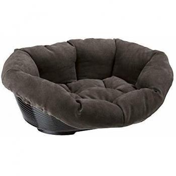 Cama Sofá Prestige 6 para Perros y Gatos con revestimiento acolchado, 73x55x27 cm, Color Gris