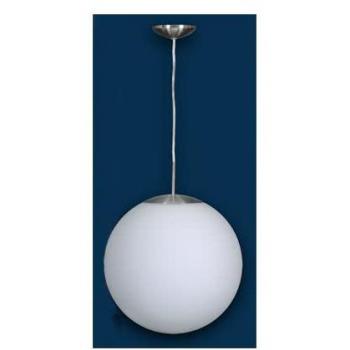 Lámpara Colgante Global 1xE27 Aluminio Regulable Diámetro 30cm Níquel/Blanco