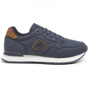 Lois - Zapatillas de hombre azul marino con cierre de cordones, logo lateral, fabricadas en sintético y textil